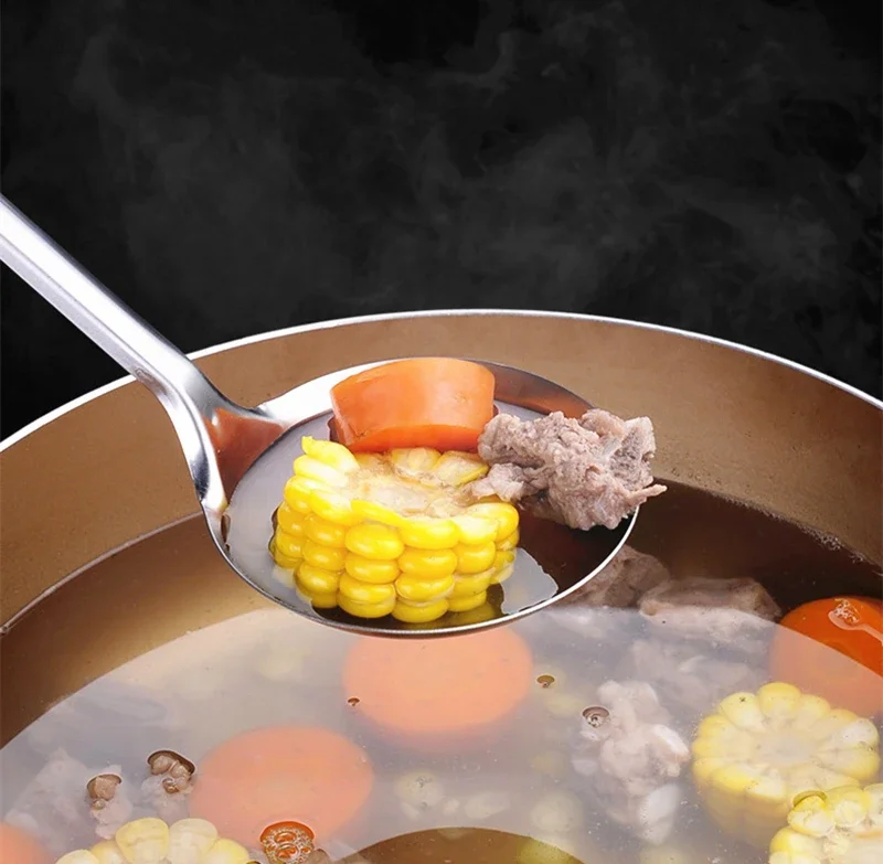 Durable Stainless Steel Wok Spatula Long Handle Kitchen Gadgets Colander Strainer Spoon Cooking Tools