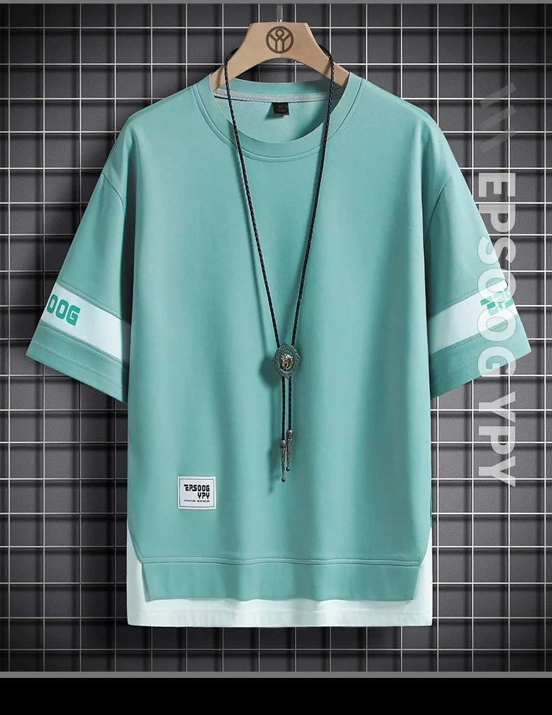 Hip Hop Loose Mens Streetwear T-shirts Casual Classic 2025 Summer Short Sleeves T Shirt Black White Tshirt Tees Oversize 5XL