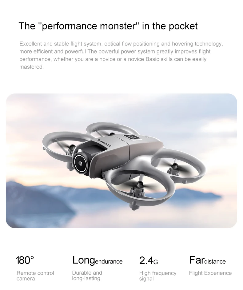 D16 drone 4k HD camera wifi brushless motor intelligent obstacle avoidance camera drone English, Korean, Japanese manual