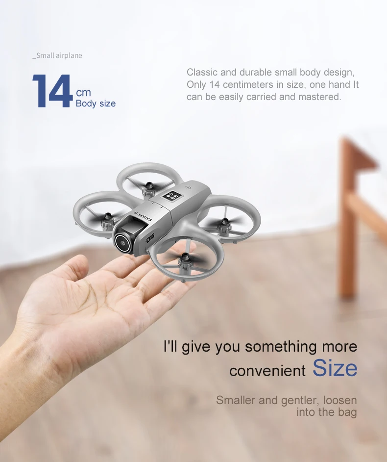 D16 drone 4k HD camera wifi brushless motor intelligent obstacle avoidance camera drone English, Korean, Japanese manual