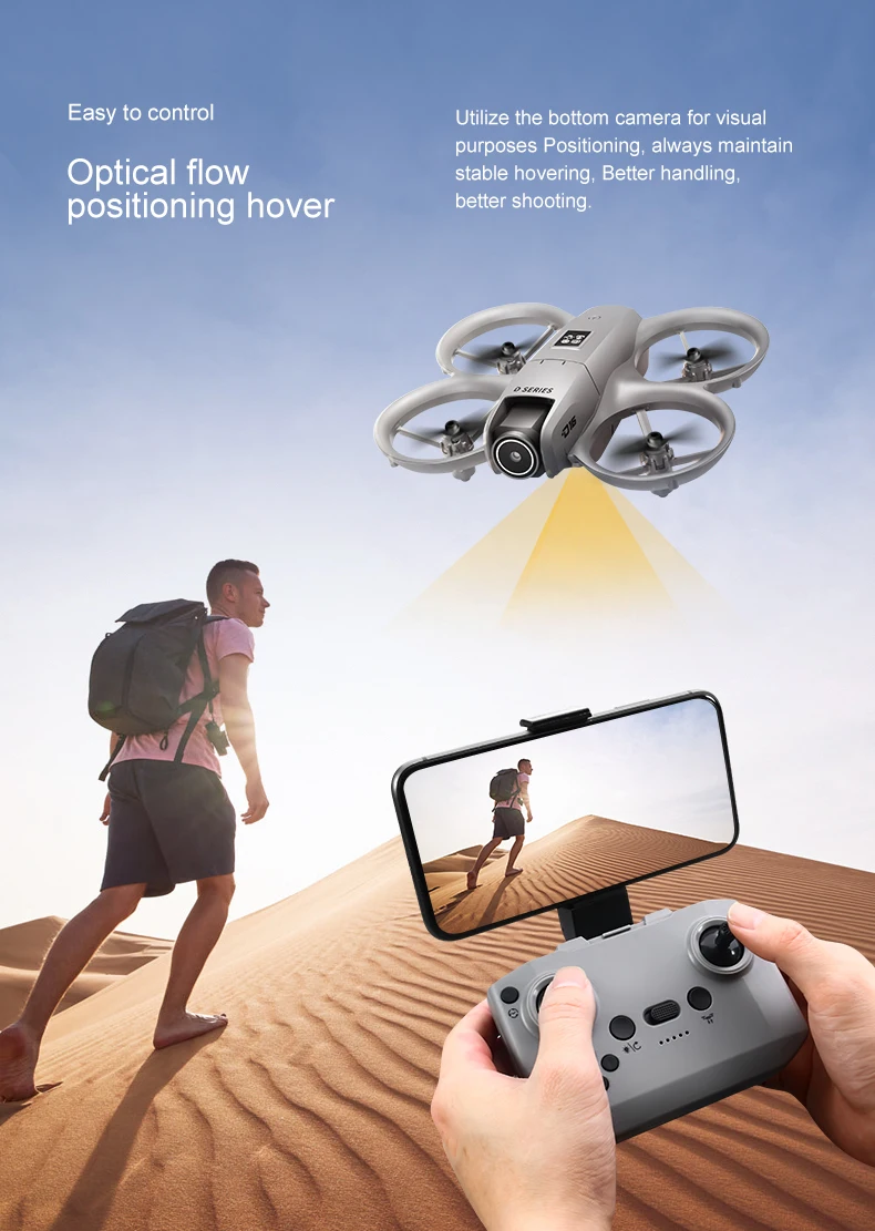 D16 drone 4k HD camera wifi brushless motor intelligent obstacle avoidance camera drone English, Korean, Japanese manual