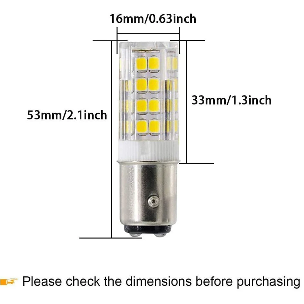 Ba15d Led Light Bulb 5W Equivalent 50W Lamp Warm White 3000K Daylight 6000K Double Contact Bayonet Base Screw Lighting 12V/220V