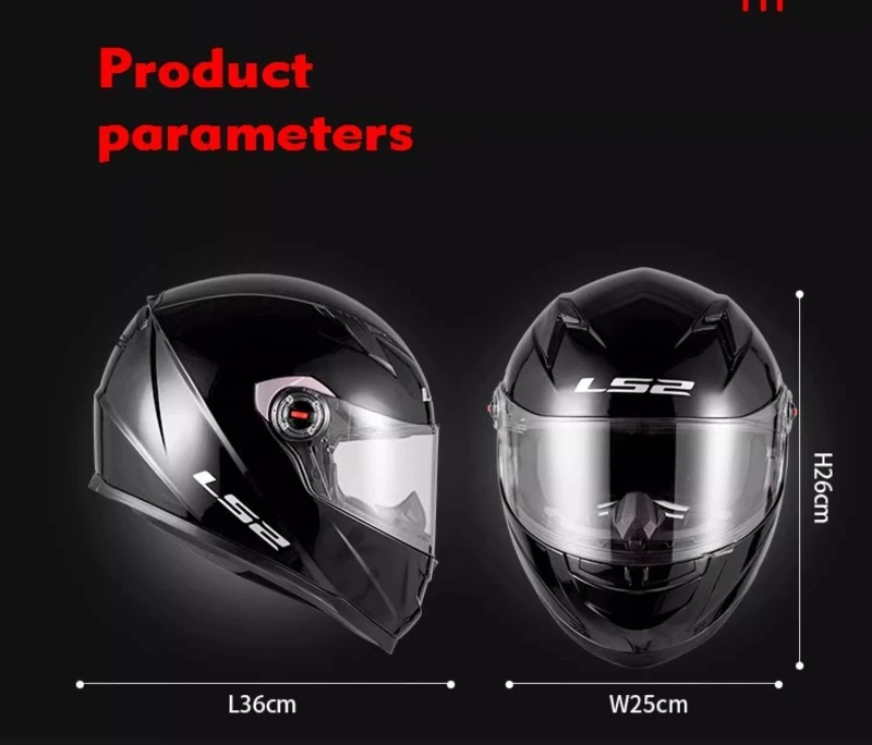 Original LS2 FF358 Motorcycle Helmet Gloss Black White Capacete De Moto L-XXL Size 60-62 Capacete LS2 Ff 358 For Honda PCX 160