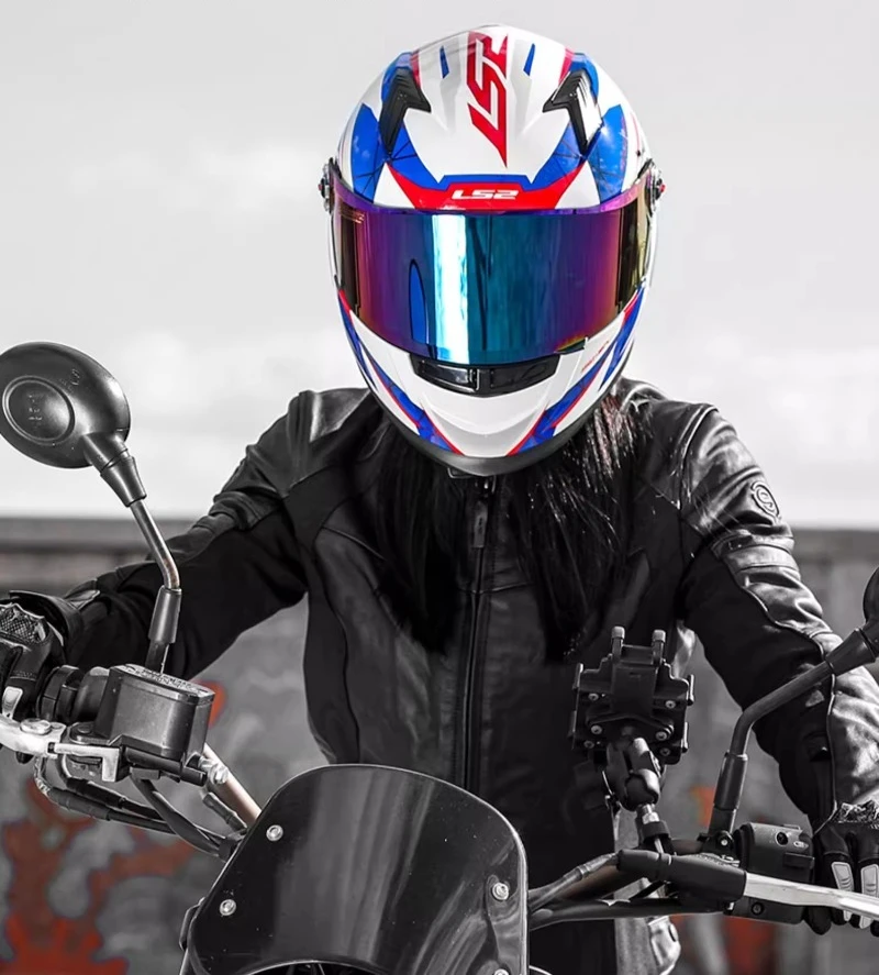 Original LS2 FF358 Motorcycle Helmet Gloss Black White Capacete De Moto L-XXL Size 60-62 Capacete LS2 Ff 358 For Honda PCX 160