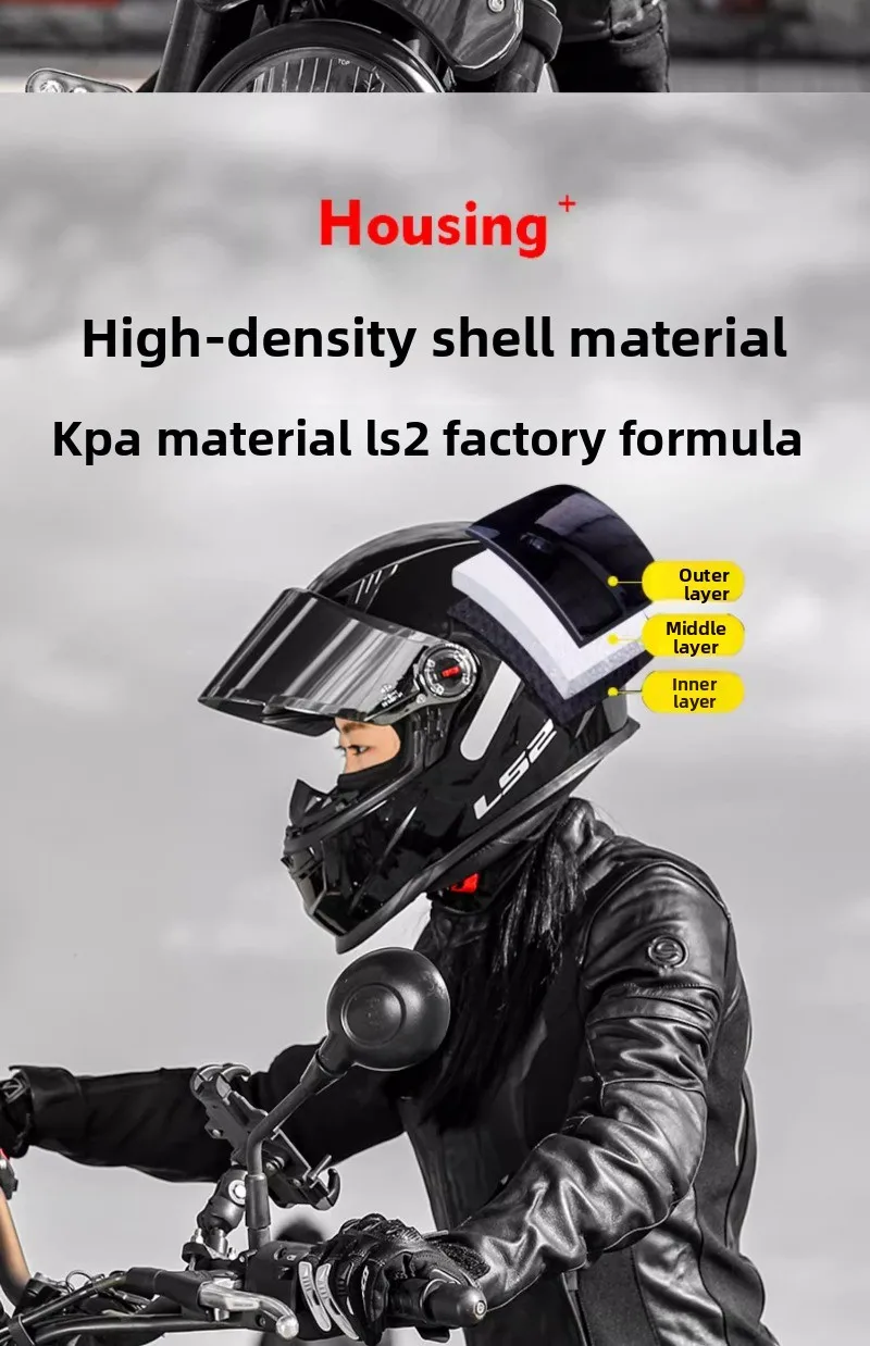 Original LS2 FF358 Motorcycle Helmet Gloss Black White Capacete De Moto L-XXL Size 60-62 Capacete LS2 Ff 358 For Honda PCX 160